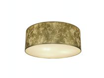 DK0629  Baymont 60cm Flush 3 Light Gold Leaf, Frosted Diffuser